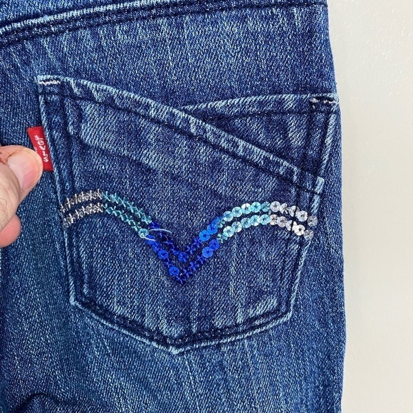 Levi's Girls Navy Denim Bootcut Jeans Size 6 - Picture 8 of 14